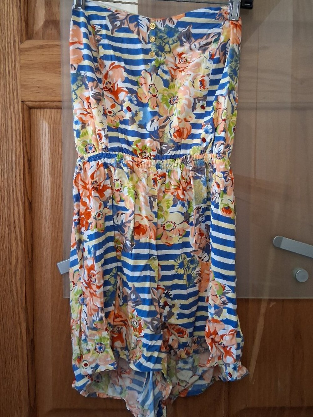 Juniors size medium Rayon romper strapless
